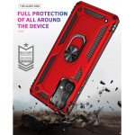 Wholesale Tech Armor Ring Stand Grip Case with Metal Plate for Samsung Galaxy A52 5G (Red)